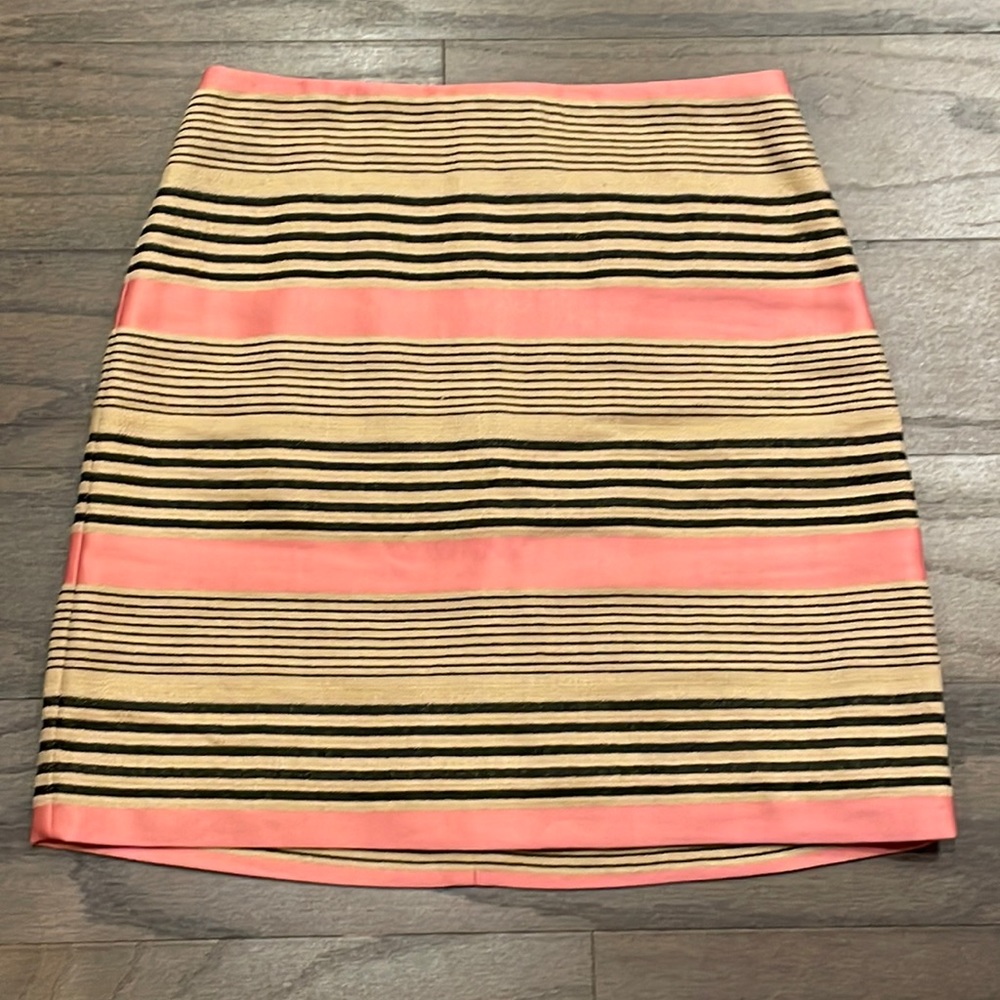 LOFT Pink Striped Shift Skirt - Size 00
